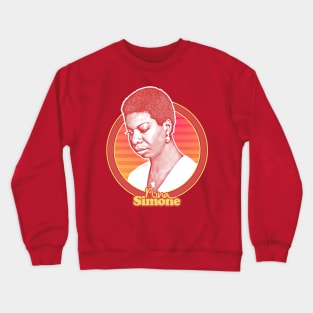 Nina Simone ////\\\\ Original Retro Fan Art Design Crewneck Sweatshirt